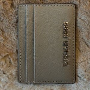 Michael Kors gray Wallet Card Holder